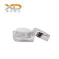 15g 30g 50g Empty sliver clear square round cap plastic container cosmetic acrylic packaging cream jar for skin care